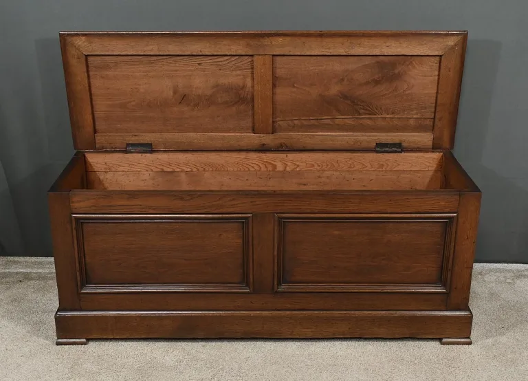 Banc Coffre de Palier en Chêne – Début XXe