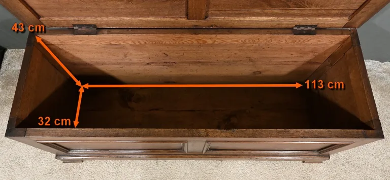 Banc Coffre de Palier en Chêne – Début XXe