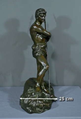 Important Bronze « Le Chasseur de Lion » de H. Fugère – Fin XIXe