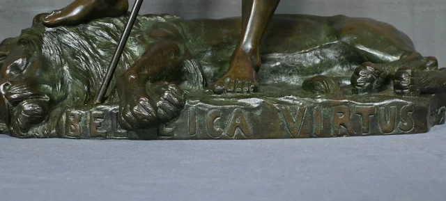 Important Bronze « Le Chasseur de Lion » de H. Fugère – Fin XIXe
