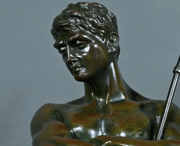 Important Bronze « Le Chasseur de Lion » de H. Fugère – Fin XIXe
