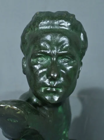 BRONZE of JEAN MERMOS by F. FOCHT