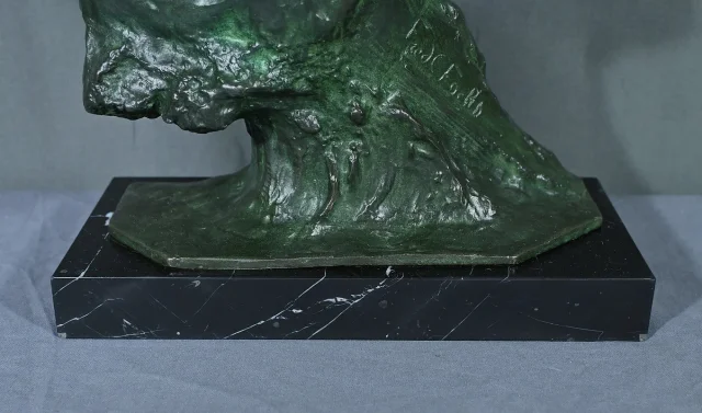 BRONZE of JEAN MERMOS by F. FOCHT