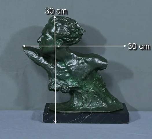 BRONZE of JEAN MERMOS by F. FOCHT