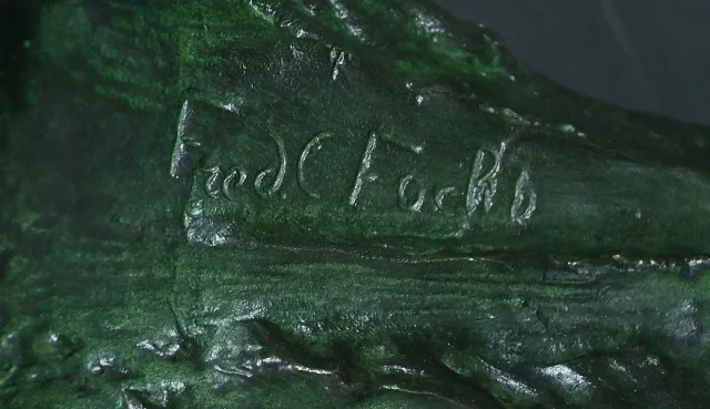 BRONZE of JEAN MERMOS by F. FOCHT