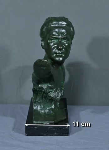 BRONZE of JEAN MERMOS by F. FOCHT