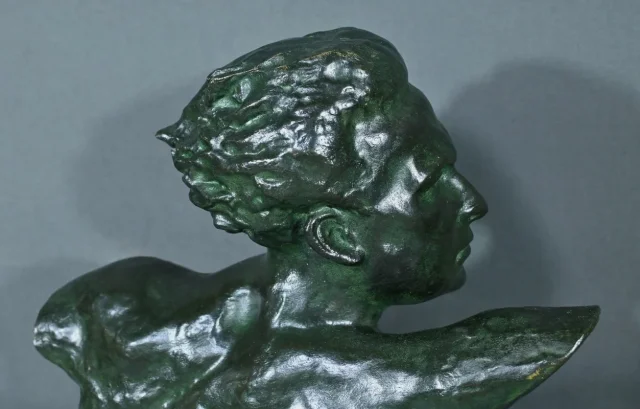 BRONZE of JEAN MERMOS by F. FOCHT