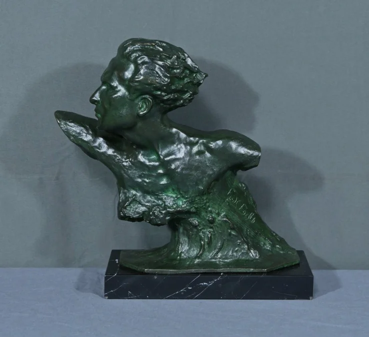 BRONZE von JEAN MERMOS von F. FOCHT