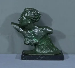 BRONZE of JEAN MERMOS by F. FOCHT