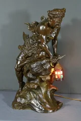 SPELTER STATUETTE converted into a lamp