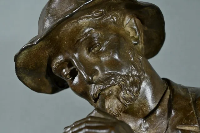 Important Bronze « L’Homme à la Pipe », signé M. Constant Favre – Fin XIXe