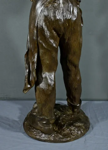 Important Bronze « L’Homme à la Pipe », signé M. Constant Favre – Fin XIXe