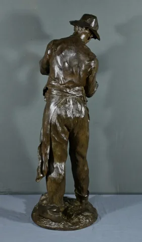 Important Bronze « L’Homme à la Pipe », signé M. Constant Favre – Fin XIXe
