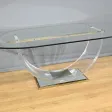 Table en Verre C. Hollis Jones pour Belgo Chrom – 1970