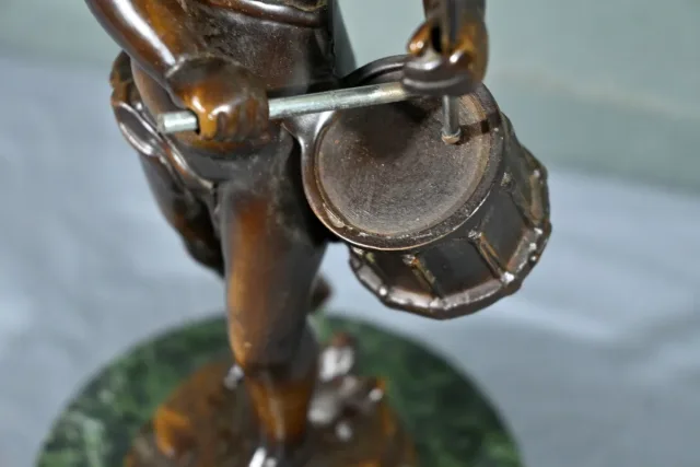 Bronze Putto au Tambourin, signé A.Moreau – Fin XIXe