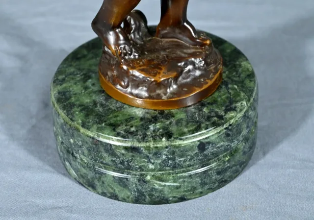 Bronze Putto au Tambourin, signé A.Moreau – Fin XIXe