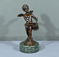 BRONZE PUTTO signed A. MOREAU