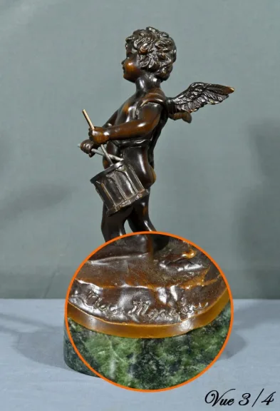 BRONZE-PUTTO signiert A. MOREAU