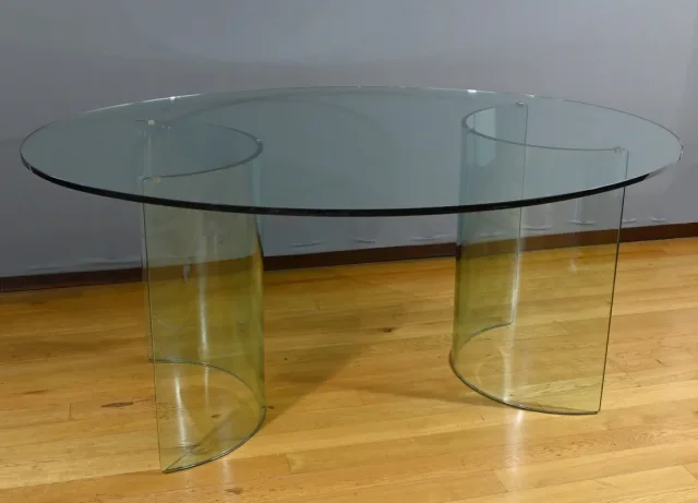 GLASS TABLE attributed to FIAM ITALY
