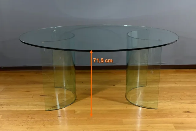 GLASS TABLE attributed to FIAM ITALY