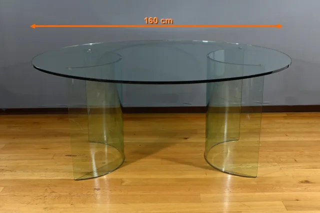 GLASS TABLE attributed to FIAM ITALY