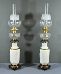 Lampes à Pétrole en Céramique, Maison Numberger-Lemonon – Milieu XIXe