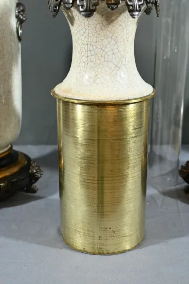 Lampes à Pétrole en Céramique, Maison Numberger-Lemonon – Milieu XIXe