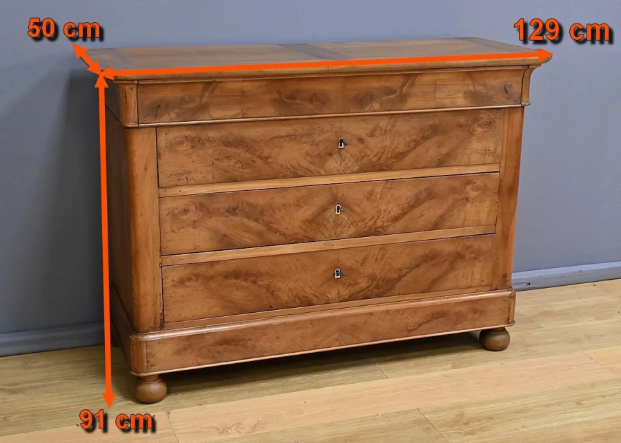 Commode en Merisier, époque Restauration - Début XIXe