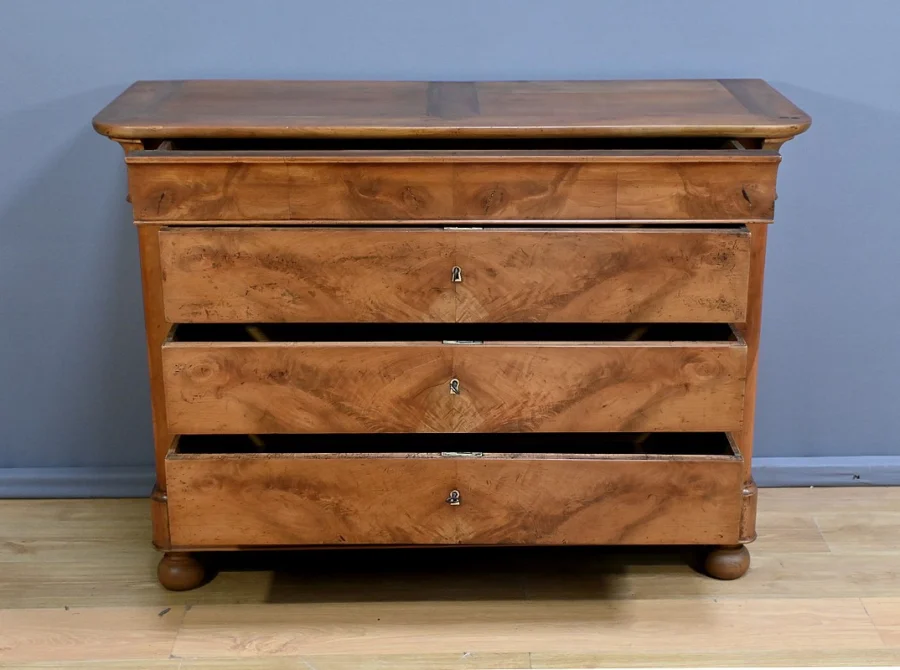 Commode en Merisier, époque Restauration - Début XIXe