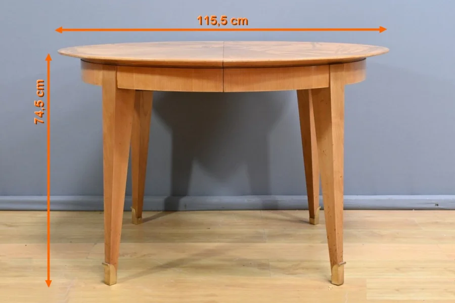 Table 4 à 10 Couverts en Merisier – 1950