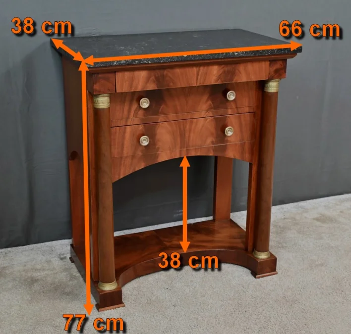 Petite Commode Chiffonnière en Acajou, style Empire – 1ère partie XXe