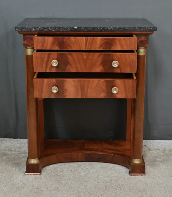 Petite Commode Chiffonnière en Acajou, style Empire – 1ère partie XXe