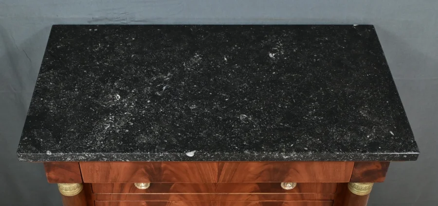 Petite Commode Chiffonnière en Acajou, style Empire – 1ère partie XXe