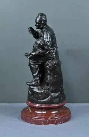 Bronze « Le Premier Repas » de V. Rousseau – Début XXème