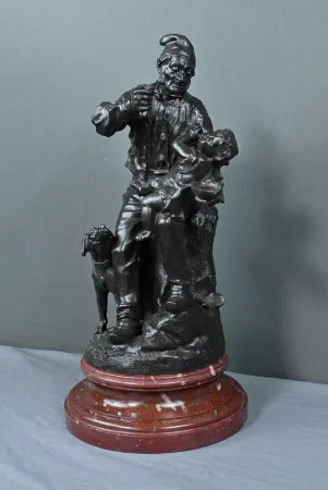 Bronze « Le Premier Repas » de V. Rousseau – Début XXème