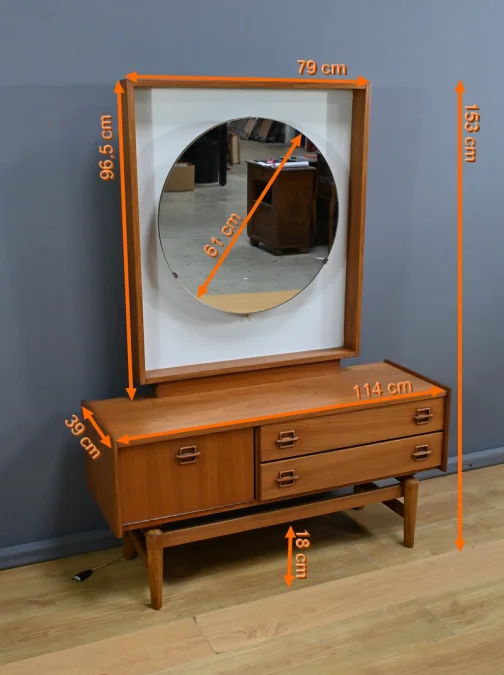 Coiffeuse Scandinave en Teck – 1960