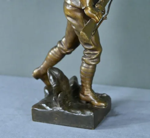 Bronze « Le Chasseur Alpin », signé E.Carlier – Fin XIXe