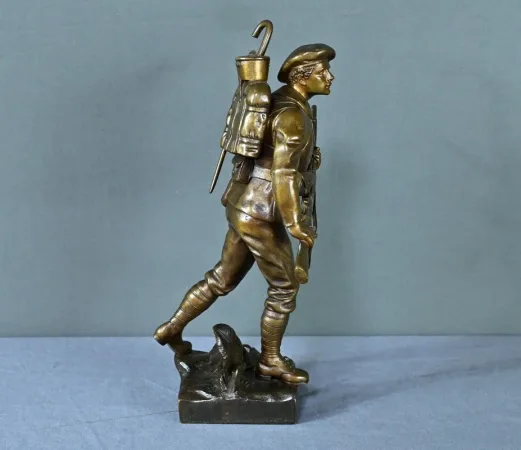 Bronze « Le Chasseur Alpin », signé E.Carlier – Fin XIXe