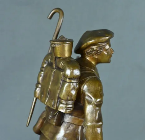 Bronze « Le Chasseur Alpin », signé E.Carlier – Fin XIXe