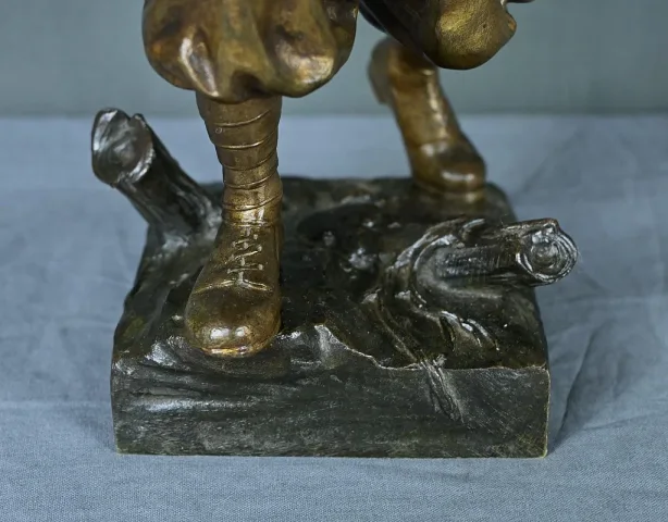 Bronze « Le Zouave Trompettiste » de E. Carlier – Début XXe