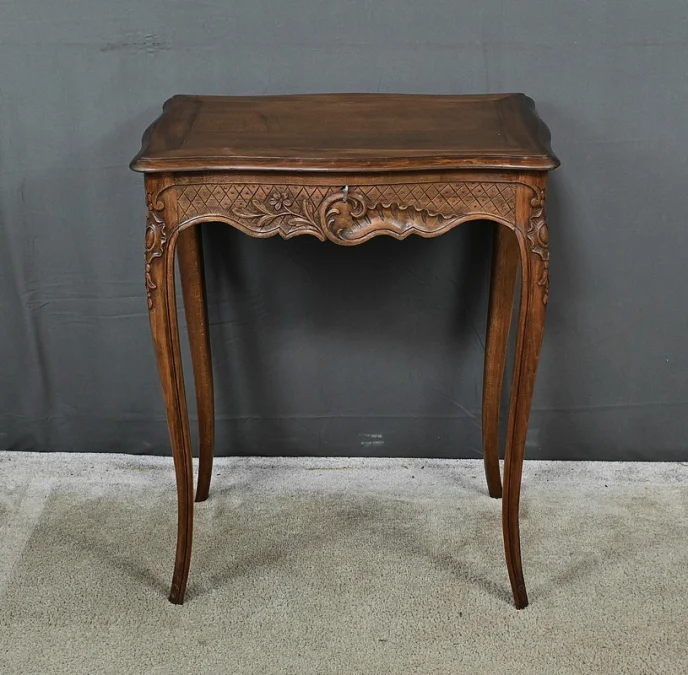 Travailleuse en Hêtre massif, style Louis XV – Début XXe