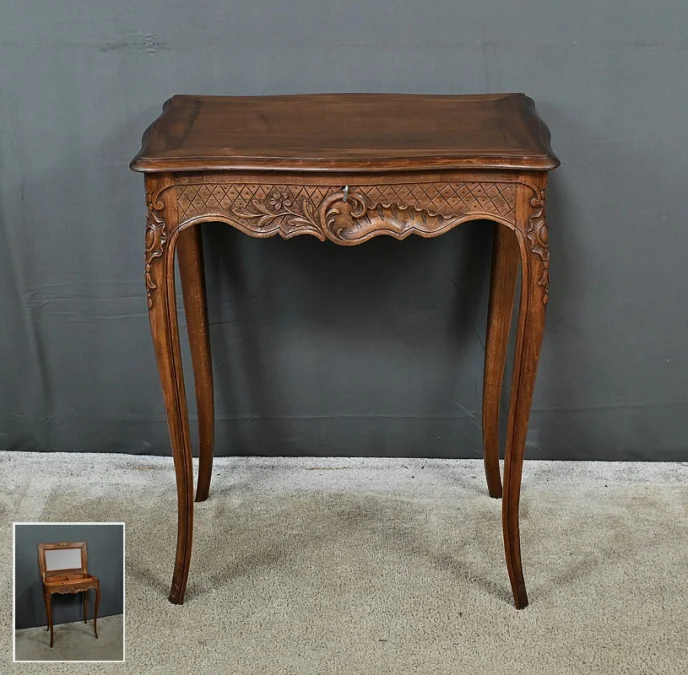 Travailleuse en Hêtre massif, style Louis XV – Début XXe