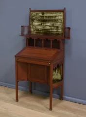Rare Bonheur du Jour Anglais en Acajou, Lazarus & Cie, Calcutta – 2nde moitié du XIXe