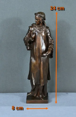 BRONZE DANTE by A FORESTIER