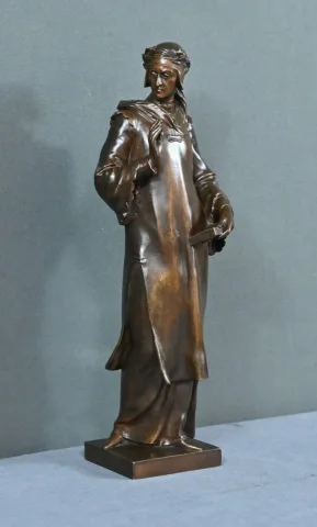 BRONZE DANTE by A FORESTIER