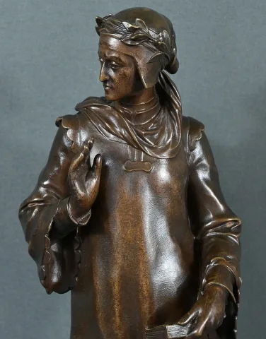 BRONZE DANTE by A FORESTIER