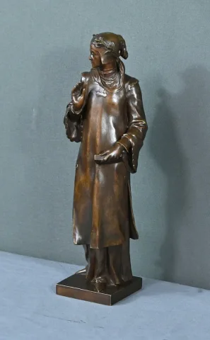 BRONZE DANTE by A FORESTIER