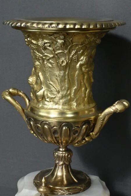 Garniture de Cheminée en Marbre et Bronze, « A L’Espérance », de H. Godchot – Fin XIXe