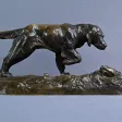 Bronze « Chien de Chasse » signé E. Samson – Fin XIXe