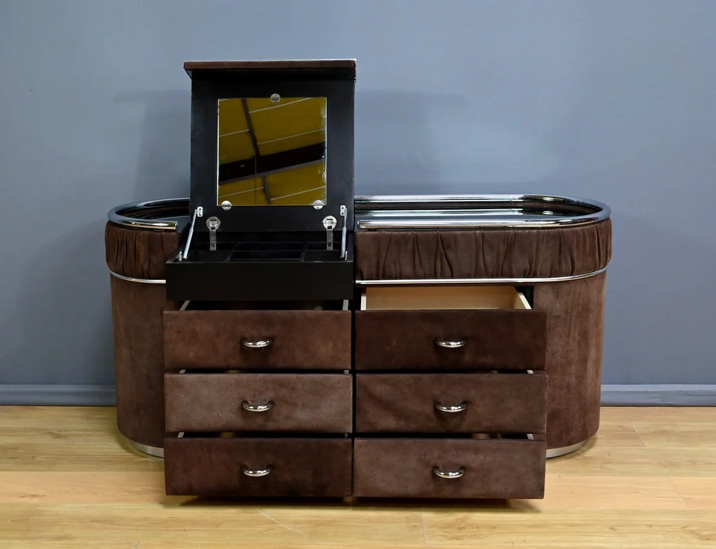 Coiffeuse en Nubuck, design Italien – 1970